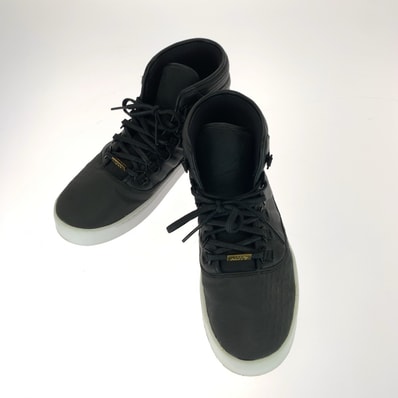 美品 NIKE ナイキ ジョーダン ウェストブルック 0 サイズ11 ブラック ホワイト ゴールド金具 レザー スニーカー ハイカットスニーカー 604361 【中古】