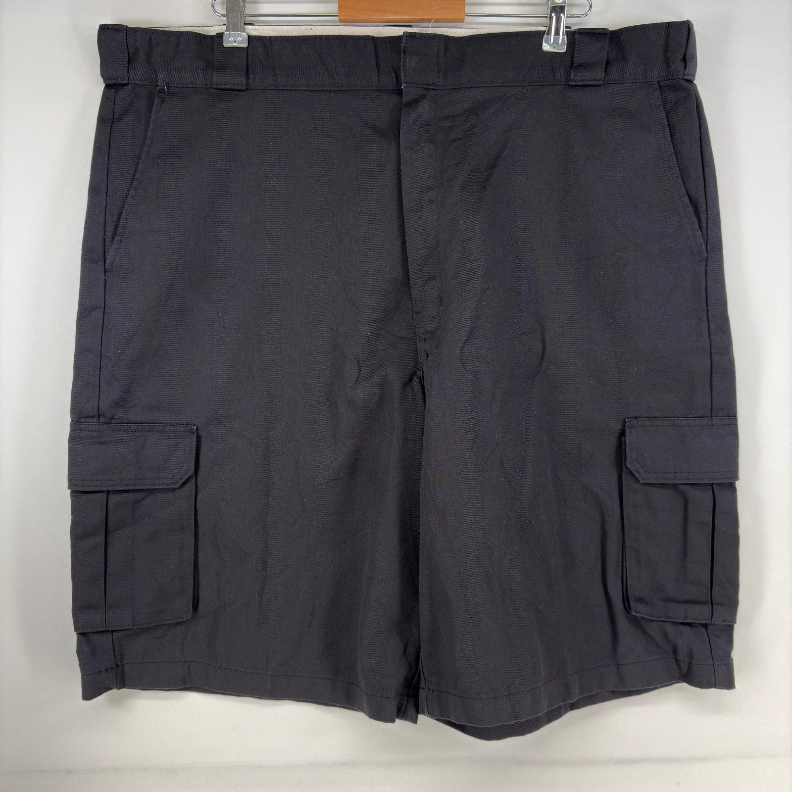 古着 ディッキーズ Dickies ショートパンツ ワーク カーゴパンツ 大きいサイズ ハーフパンツ ルーズフィット w44 ブラック メンズ