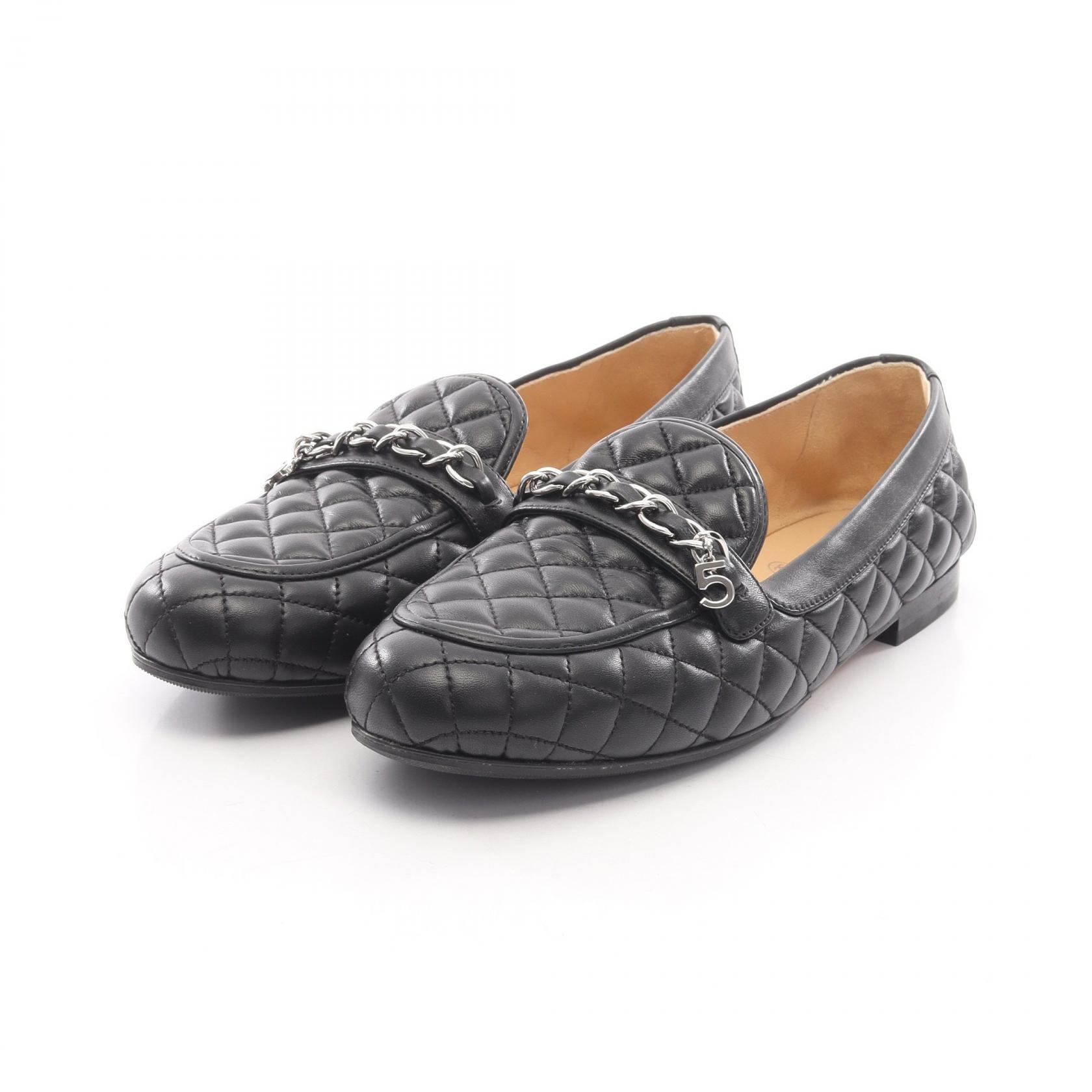 シャネル CHANEL マトラッセ ローファー 靴 ラムスキン(羊革) レディース ブラック系 G37312 【中古】