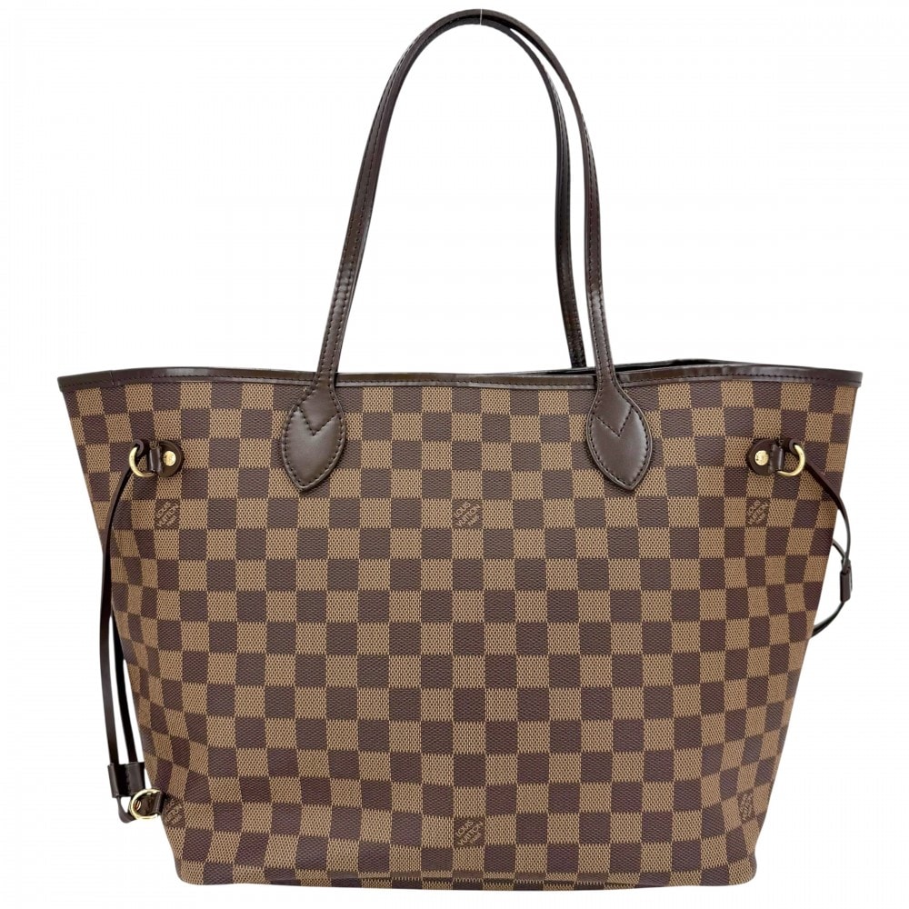 LOUIS VUITTON ルイヴィトン トートバッグ ネヴァーフルMM ハンドバッグ 肩掛け N40599 ダミエキャンバス ブラウン 茶 ゴールド金具 レディース【中古品】