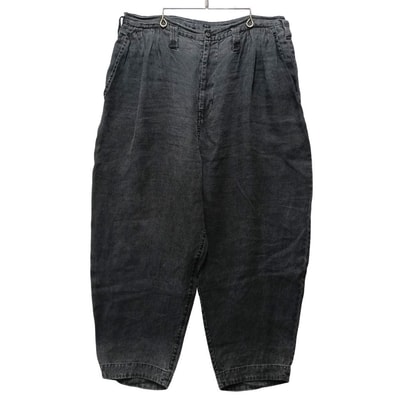 PORTER CLASSIC ポータークラシック BLACK LINEN BEBOP PANTS リネン パンツ 56302