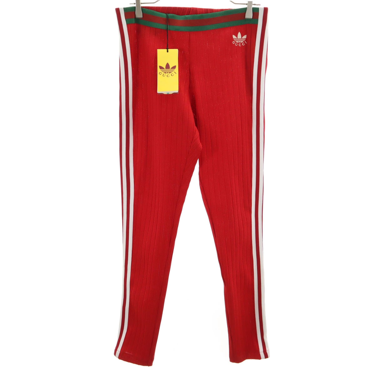 美品 GUCCI グッチ adidas アディダス コラボ イタリア製 トラックパンツ L レッド