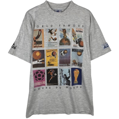 古着 90年代 アディダス adidas FIFA WORLD CUP 1998 スポーツプリントTシャツ メンズS相当 ヴィンテージ/eaa638442