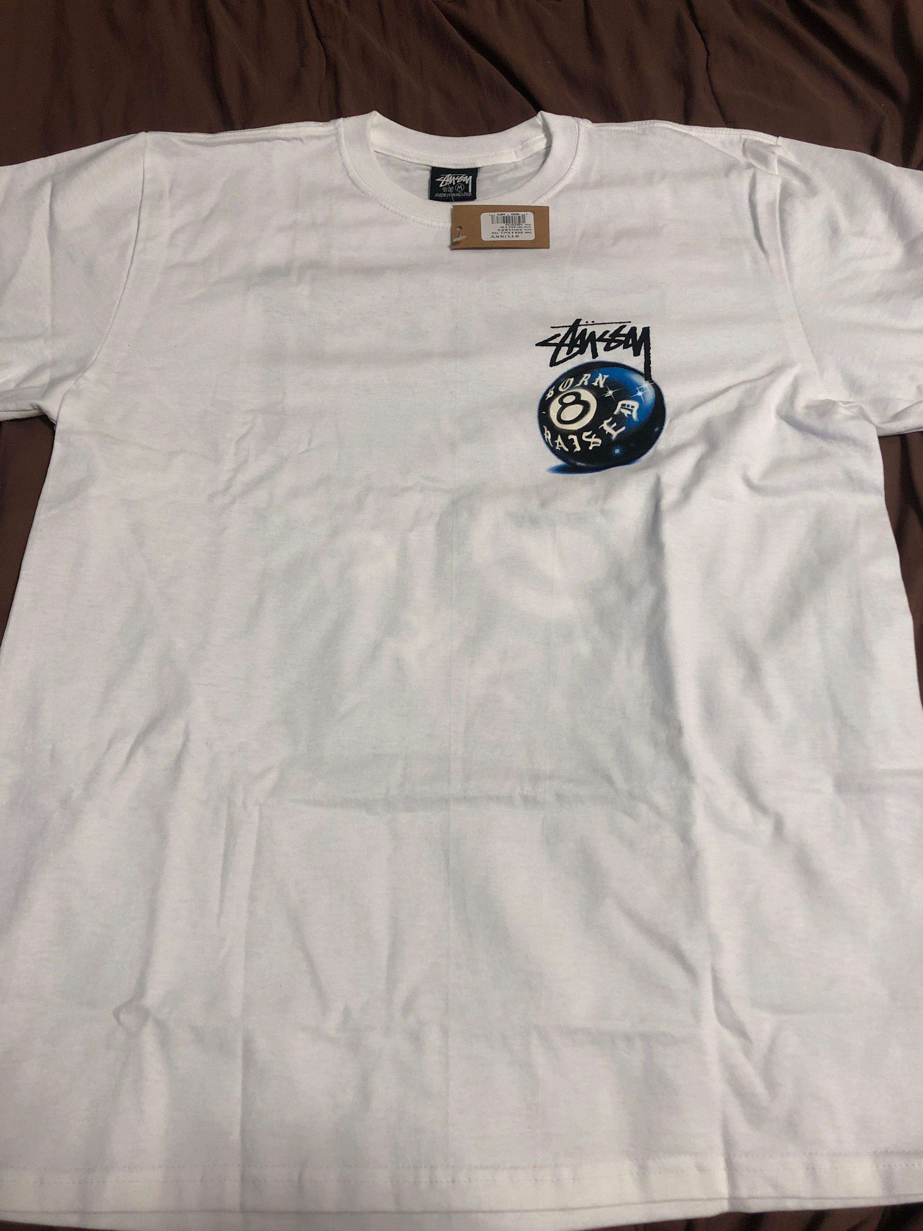 Stussy Born x Raised 8 Ball Tee "White"