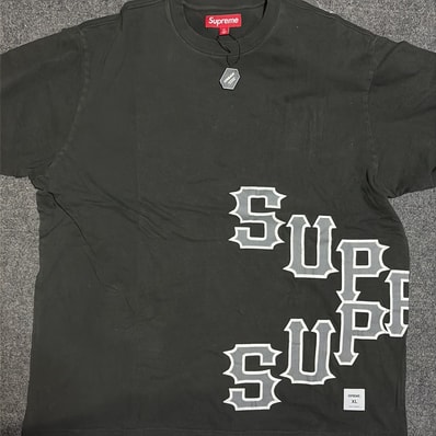 Supreme Cracked Spellout S/S Top "Washed Black"