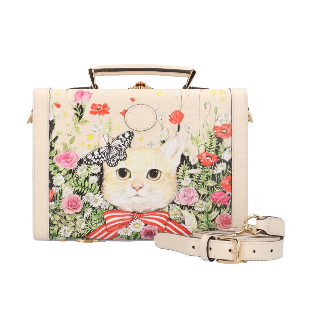 グッチ ヒグチユウココラボトランクケース ショルダーバッグ レザー 633587 マルチカラー レディース GUCCI  中古