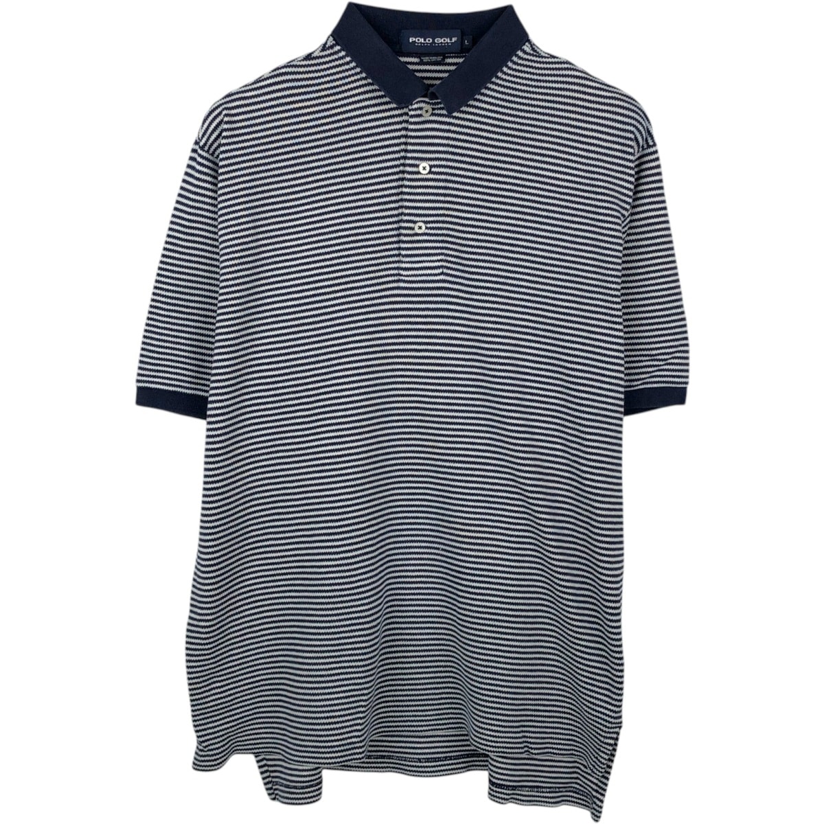 古着 ラルフローレン Ralph Lauren POLO GOLF ポロゴルフ 半袖 ボーダー ポロシャツ メンズL相当/eaa666571