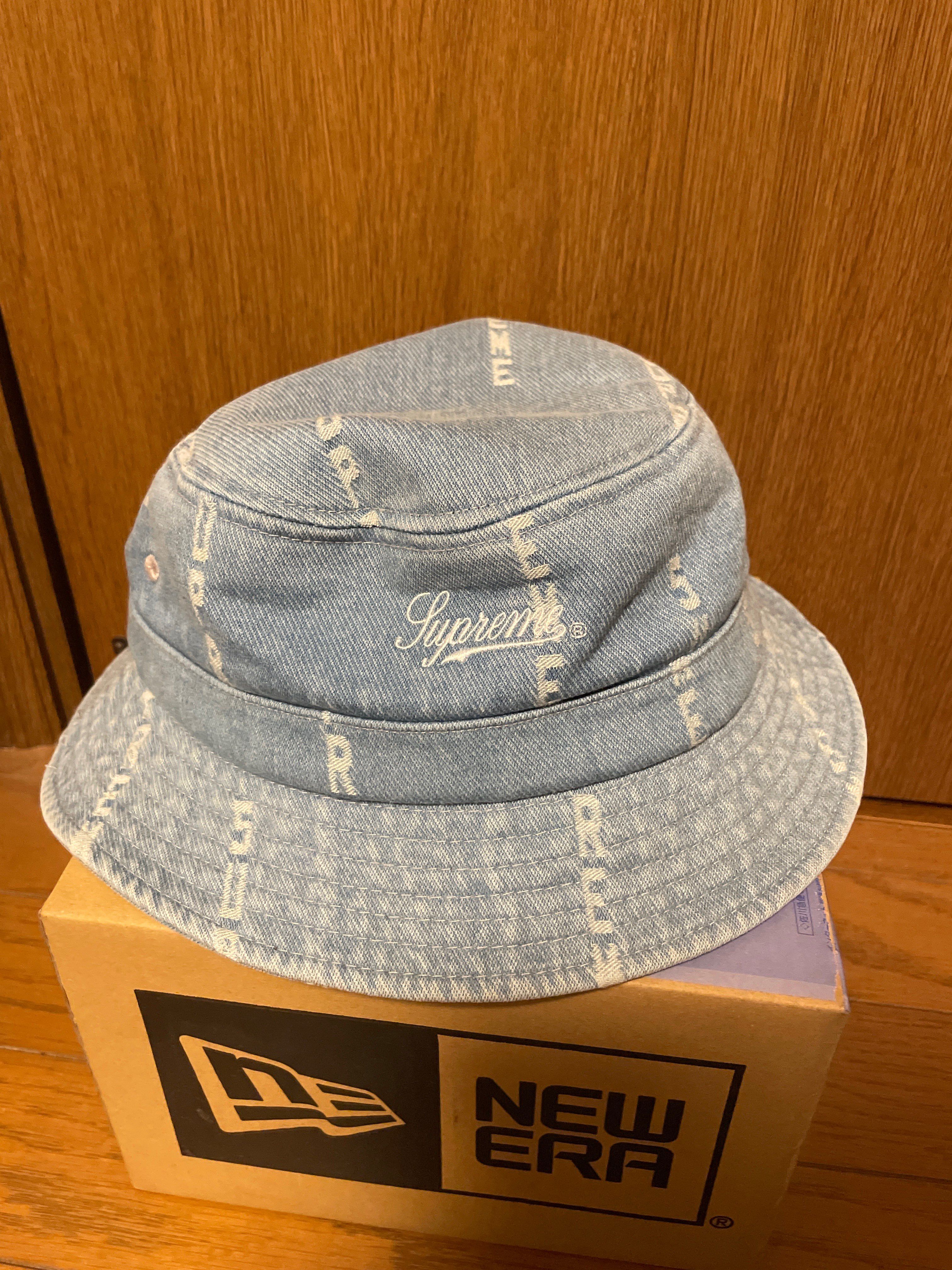Supreme Jacquard Logos Denim Crusher "Blue"