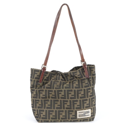 フェンディ ズッカFF 26633 ショルダーバッグ レザー×ナイロン