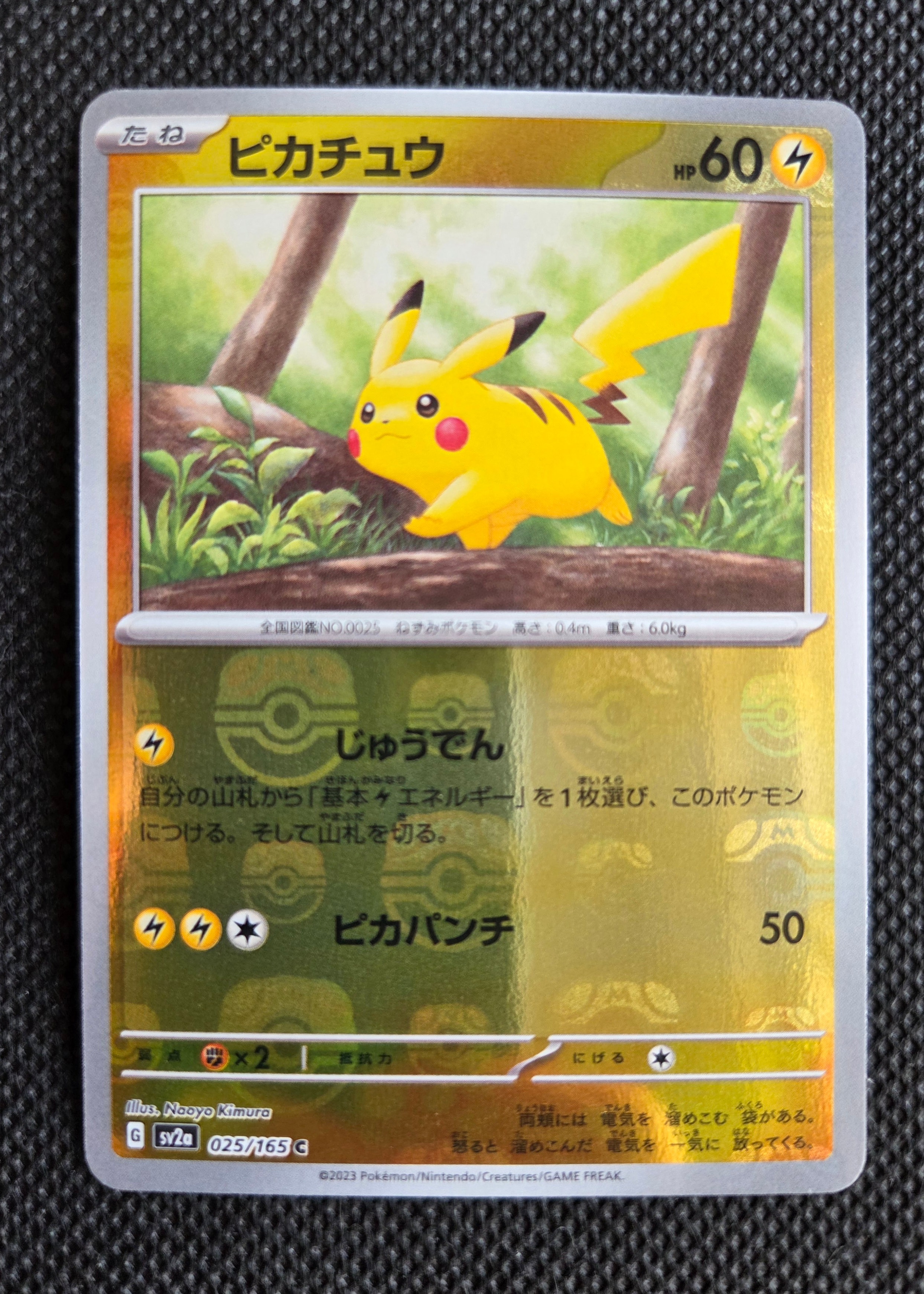 ピカチュウ C: マスターボールミラー (マスボピカチュウ) [SV2a 025