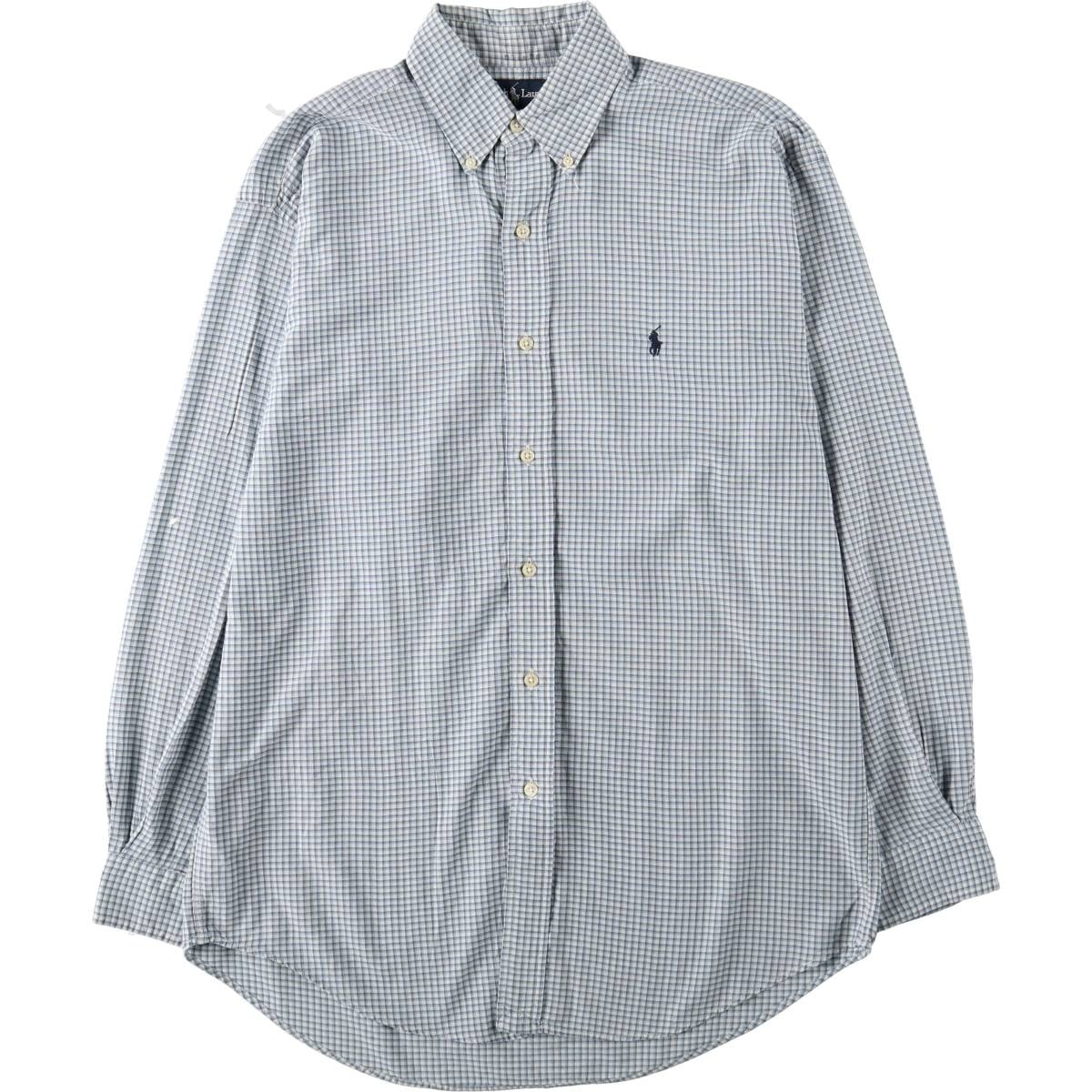 古着 ラルフローレン Ralph Lauren BLAKE 長袖 ボタンダウンチェックシャツ メンズM相当/eaa666355