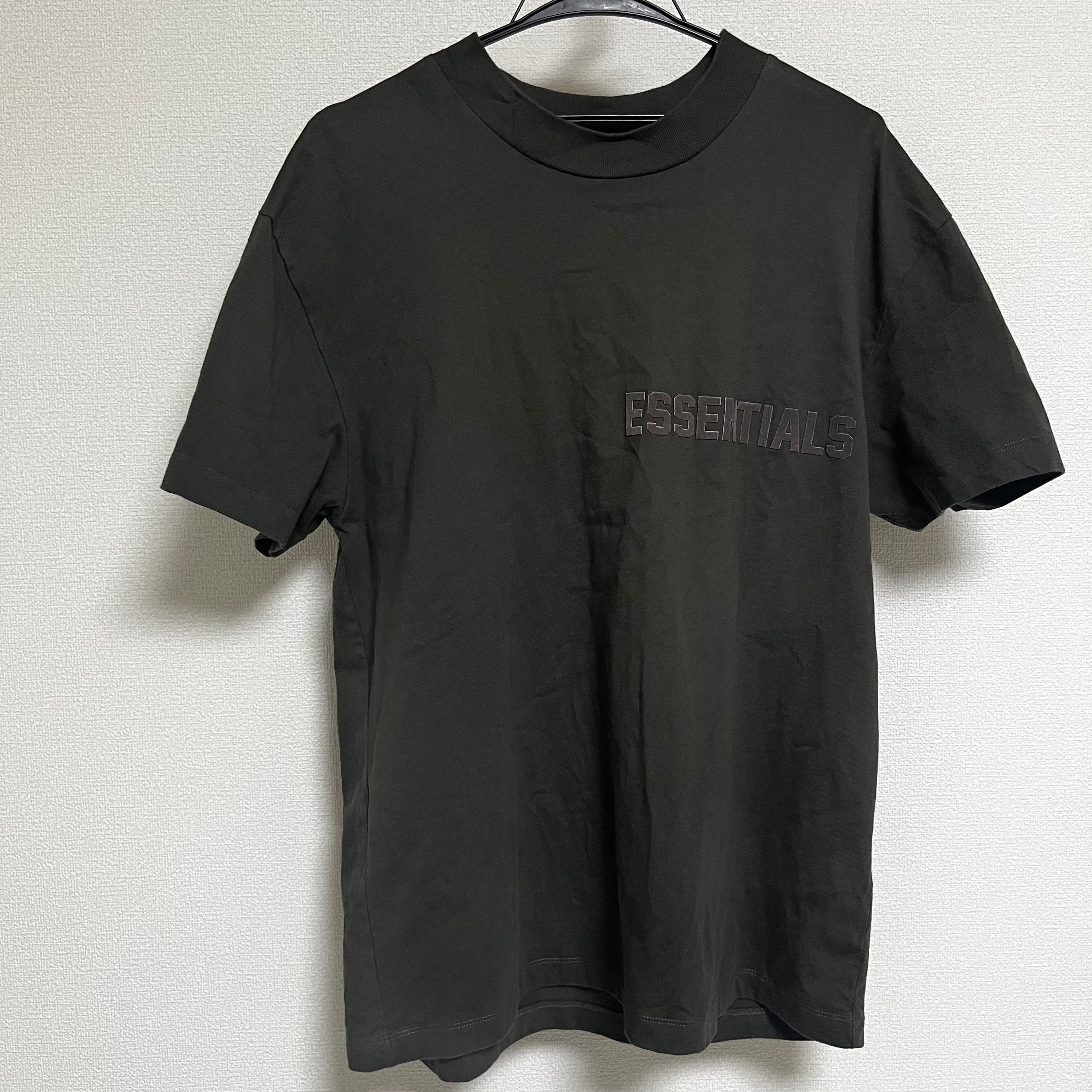 FEAR OF GOD ESSENTIALS SS Tee (Felt Logo) "Off Black"