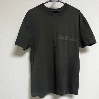 FEAR OF GOD ESSENTIALS SS Tee (Felt Logo) "Off Black"