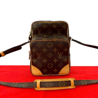 LOUIS VUITTON ルイヴィトン アマゾン モノグラム レザー PVC ショルダーバッグ ブラウン
14638