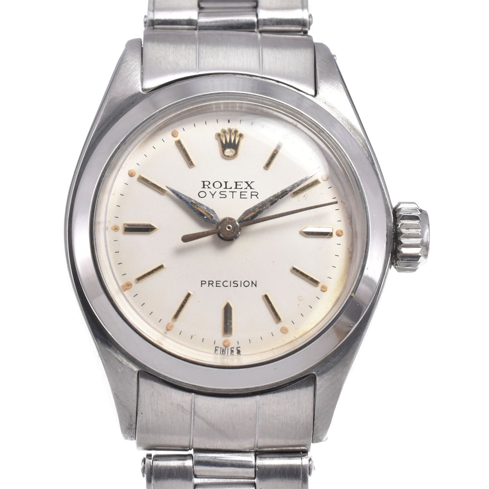 ロレックス ROLEX 6410 ヴィンテージ オイスター デイト プレシジョン Cal.131 シルバー 手巻き レディース 良品 腕時計 I#150451