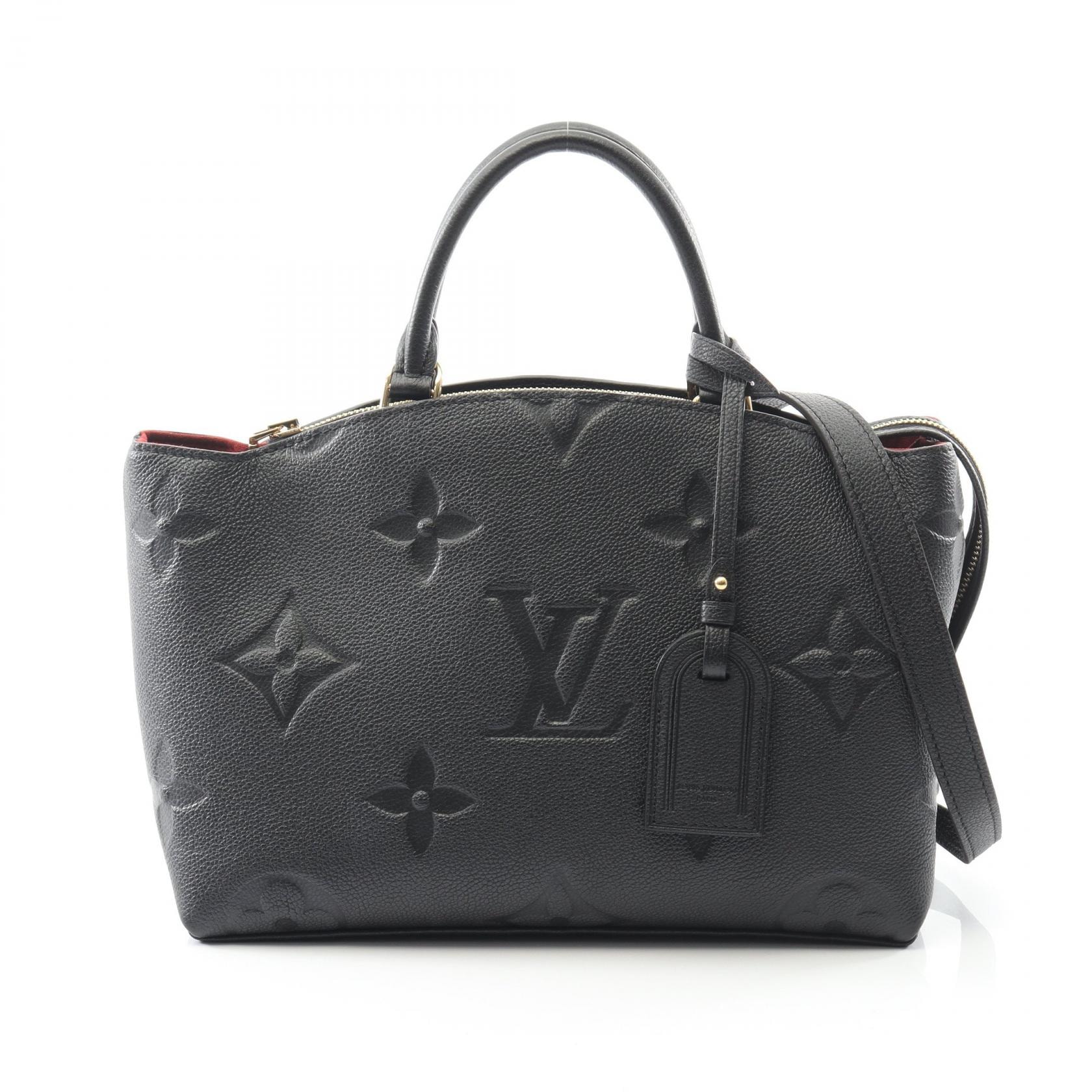 ルイ・ヴィトン LOUIS VUITTON プティ パレPM モノグラムアンプラント ノワール ハンドバッグ バッグ レザー レディース ブラック系 M58916 【中古】