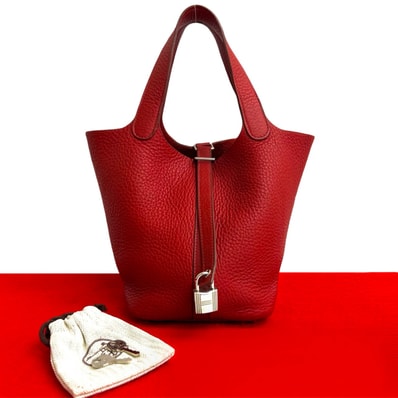 HERMES エルメス ピコタンロック PM トリヨンクレマンス ハンドバッグ レッド
74987