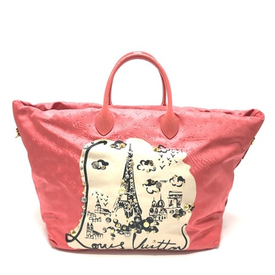 ルイヴィトン LOUIS VUITTON カバ ヌーベルヴァーグ M94090 クルーズライン モノグラム カバン 2WAY トートバッグ ナイロン ピンク