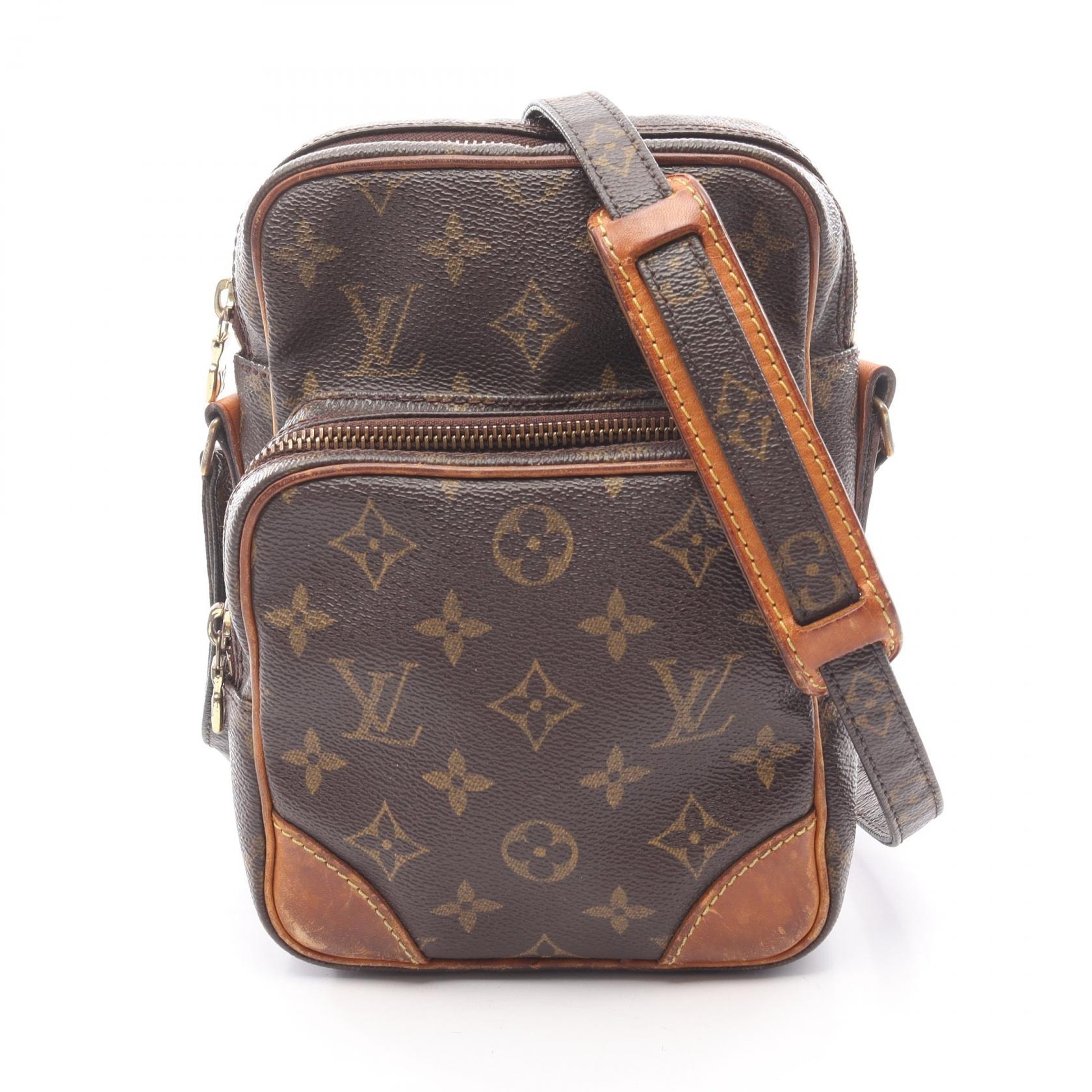 ルイ・ヴィトン LOUIS VUITTON アマゾン ショルダーバッグ バッグ PVCコーティングキャンバス レザー モノグラム レディース ブラウン系 M45236 【中古】