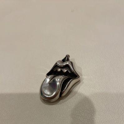 Chrome Hearts Lip & Tongue Pendant Necklace Rolling Stones Exclusive "Silver"