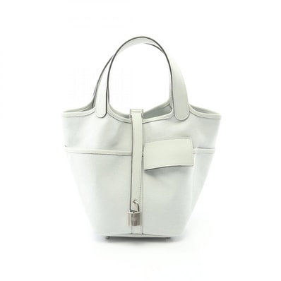 エルメス HERMES ピコタンロックPM カーゴ ハンドバッグ バッグ キャンバス カーフ(牛革) トワルゴエラン / ヴォースイフト トワルゴエラン K刻印(2025年製造) レディース ブルー系 【中古】