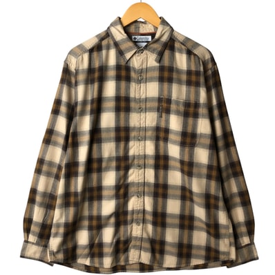 古着 コロンビア Columbia 長袖 コットン×ビスコースチェックシャツ メンズL相当/eaa594272