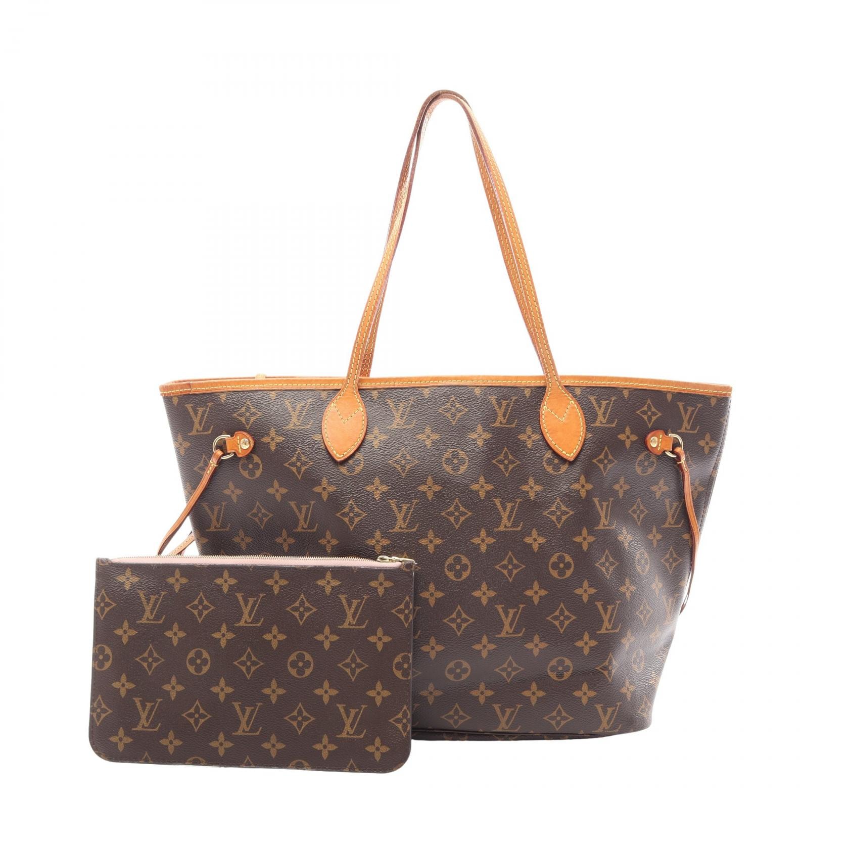ルイ・ヴィトン LOUIS VUITTON ネヴァーフルMM トートバッグ バッグ PVCコーティングキャンバス レザー モノグラム レディース ブラウン系 M50366 【中古】