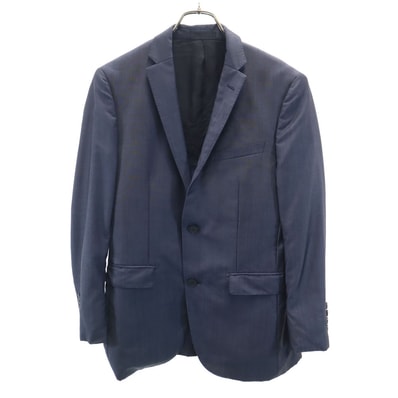 BURBERRY BLACK LABEL バーバリーブラックレーベル 日本製 ウールブレンド テーラードジャケット 36R ネイビー 三陽商会