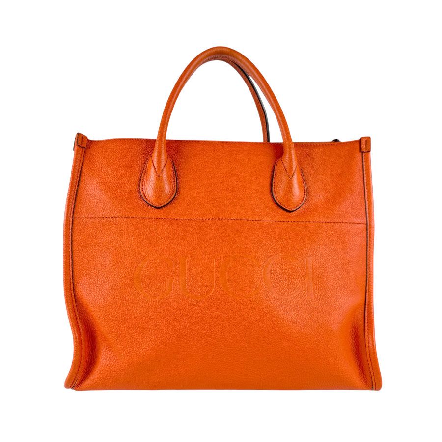 GUCCI オレンジ ショルダーバッグ GUCCI ショルダーバッグ ホースビット オレンジ レザー 724713