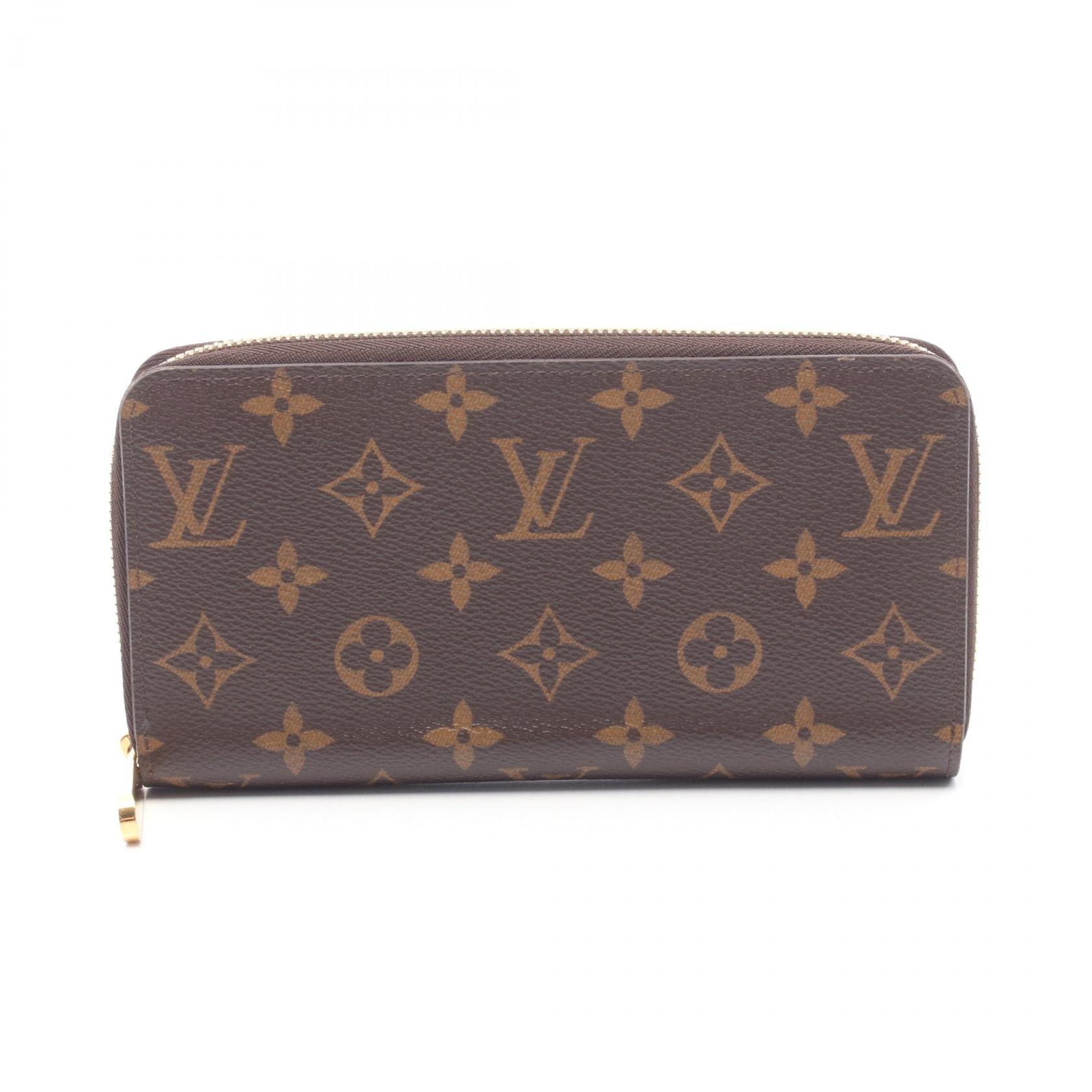 ルイ・ヴィトン LOUIS VUITTON ジッピーウォレット モノグラム ラウンド長財布 財布 PVC メンズ レディース ブラウン系 M42616 【中古】