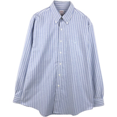古着 ブルックスブラザーズ Brooks Brothers 346 長袖 ボタンダウンストライプシャツ メンズL相当/eaa666478