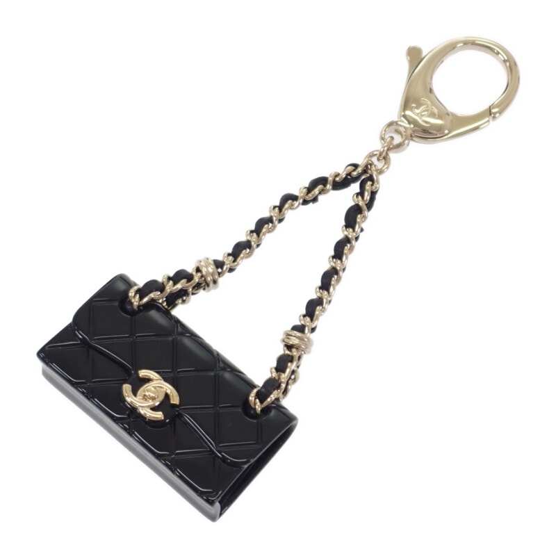 シャネル CHANEL マトラッセチェーンバッグ ABA121_B09999_NL990 バッグチャーム レジン ブラック レディース【中古】【Aランク】