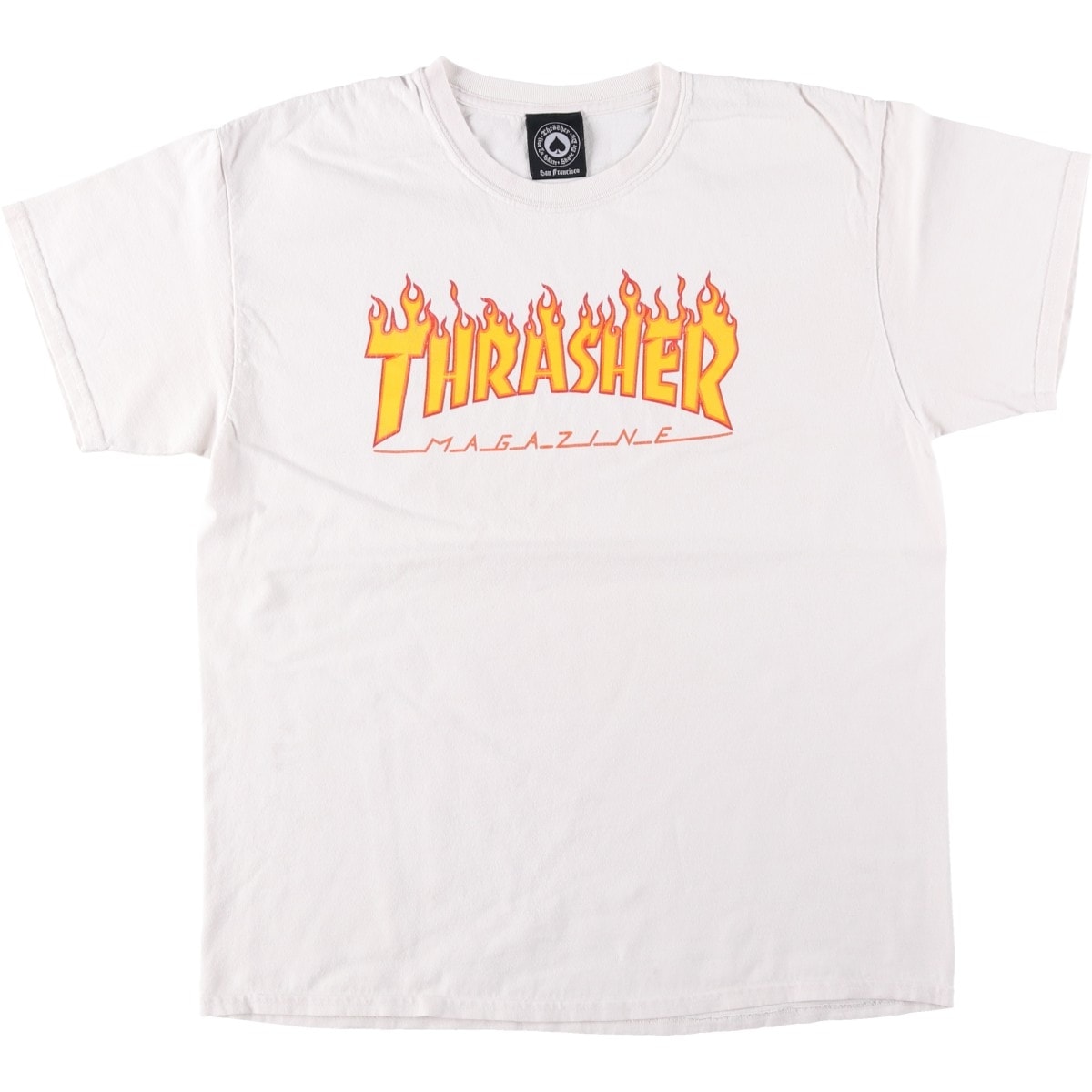 古着 スラッシャー THRASHER ファイヤーパターン サーフ スケートTシャツ メンズM相当/eaa645048