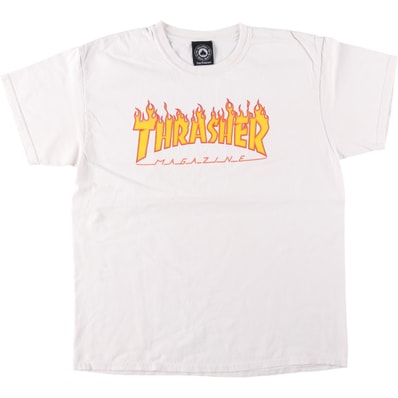 古着 スラッシャー THRASHER ファイヤーパターン サーフ スケートTシャツ メンズM相当/eaa645048
