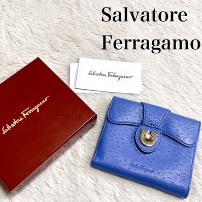 未使用 サルヴァトーレフェラガモ ガンチーニ 三つ折財布 コンパクトウォレット