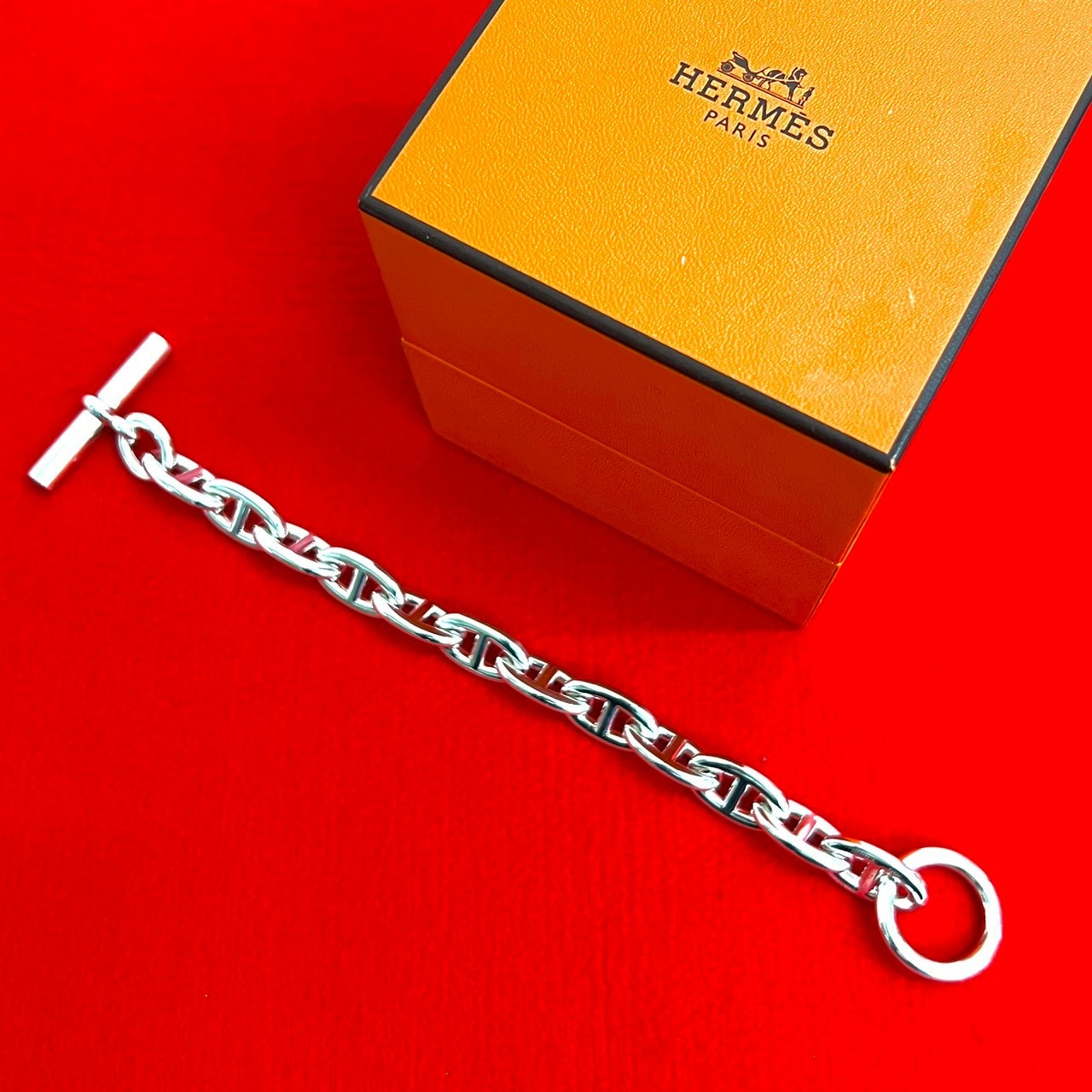 HERMES エルメス シェーヌダンクル GM 12コマ シルバー925 ブレスレット シルバー
 46124