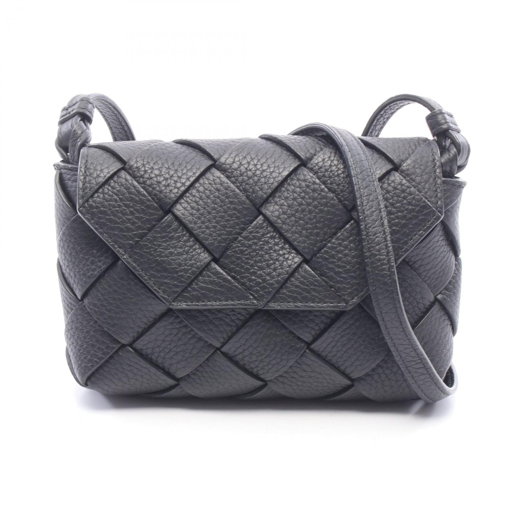 ボッテガヴェネタ BOTTEGA VENETA ディアゴ ショルダーバッグ バッグ レザー メンズ ブラック系 【中古】