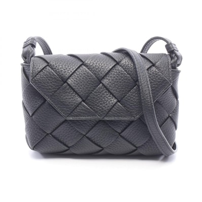 ボッテガヴェネタ BOTTEGA VENETA ディアゴ ショルダーバッグ バッグ レザー メンズ ブラック系 【中古】