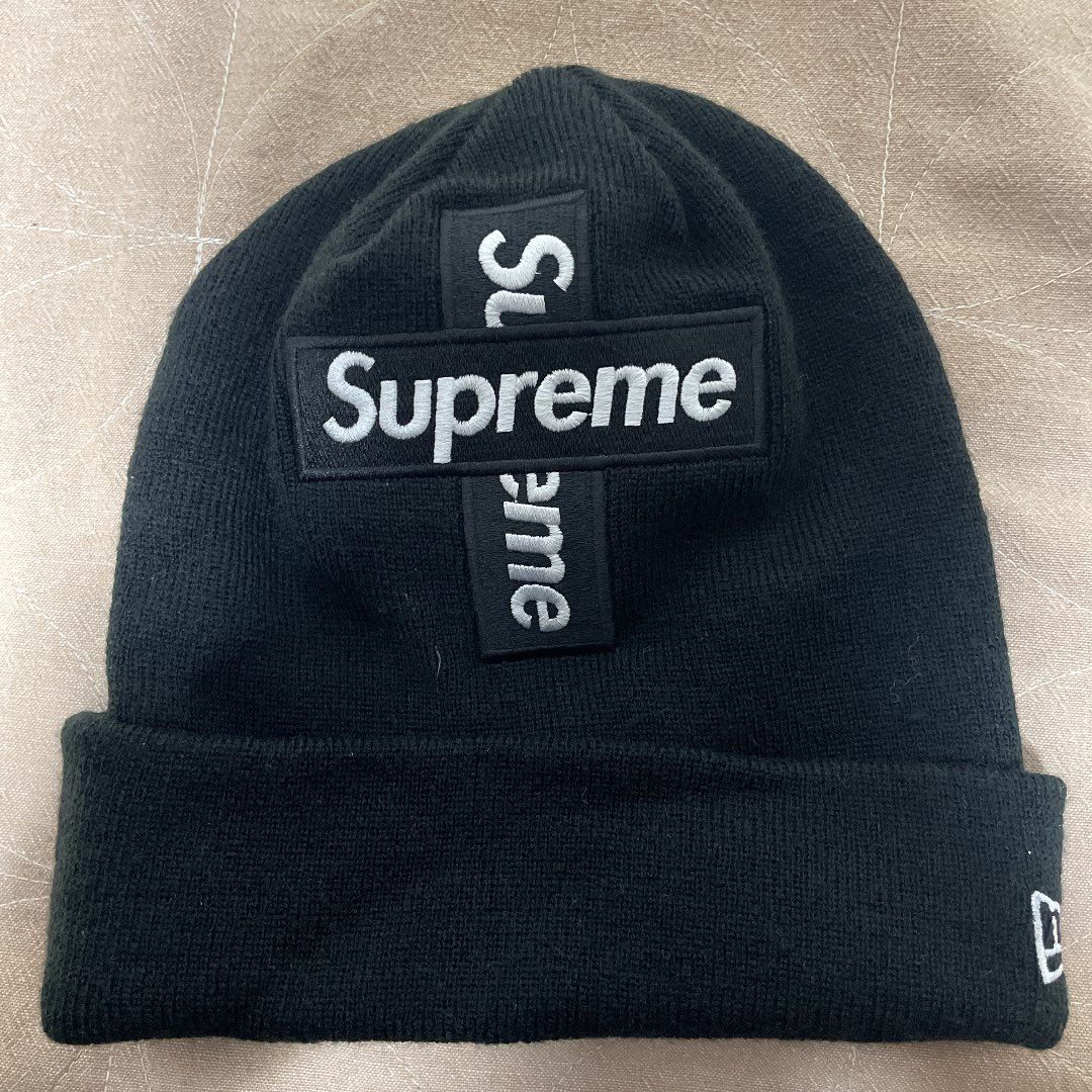 Supreme New Era® Cross Box Logo Beanie "Black"