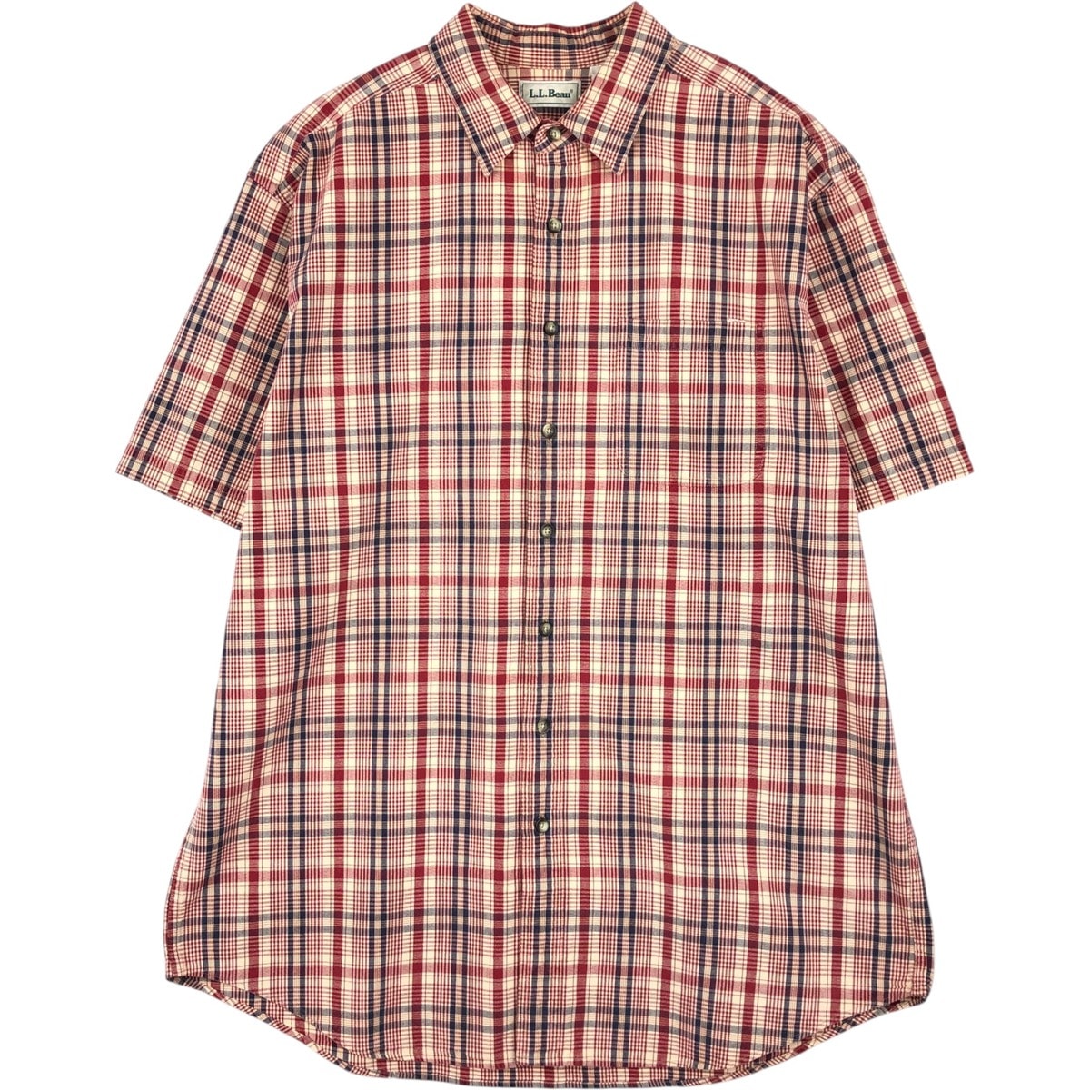 古着 ~90年代 エルエルビーン L.L.Bean 半袖 コットン チェックシャツ メンズXL相当 ヴィンテージ/eaa655944