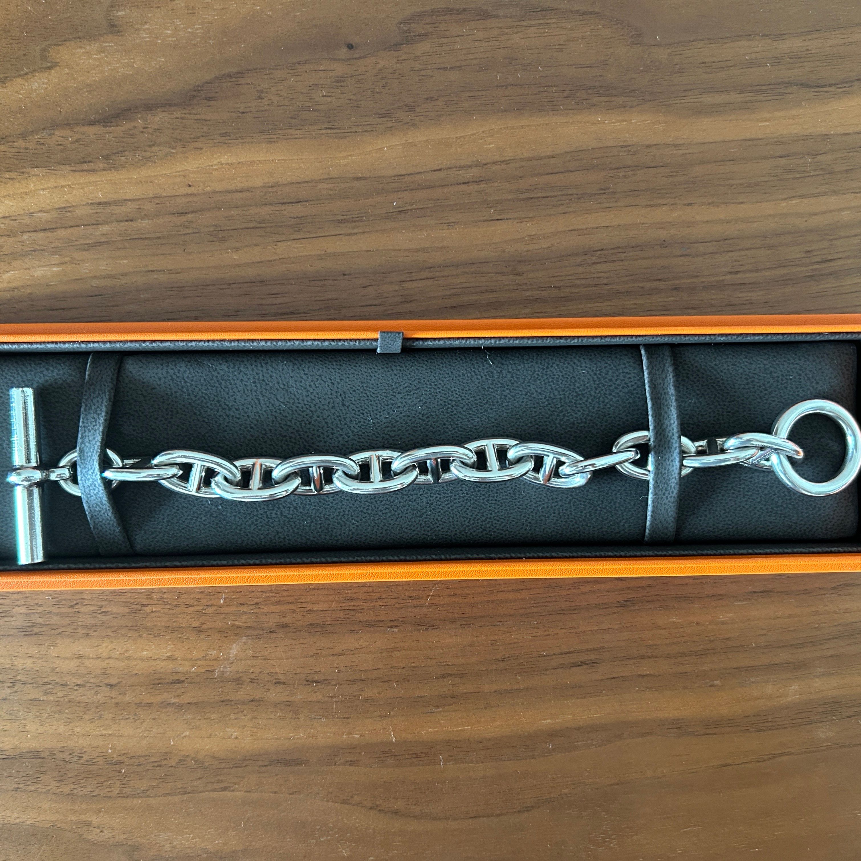 Hermes Chaine D'ancre TGM Bracelet "Silver"