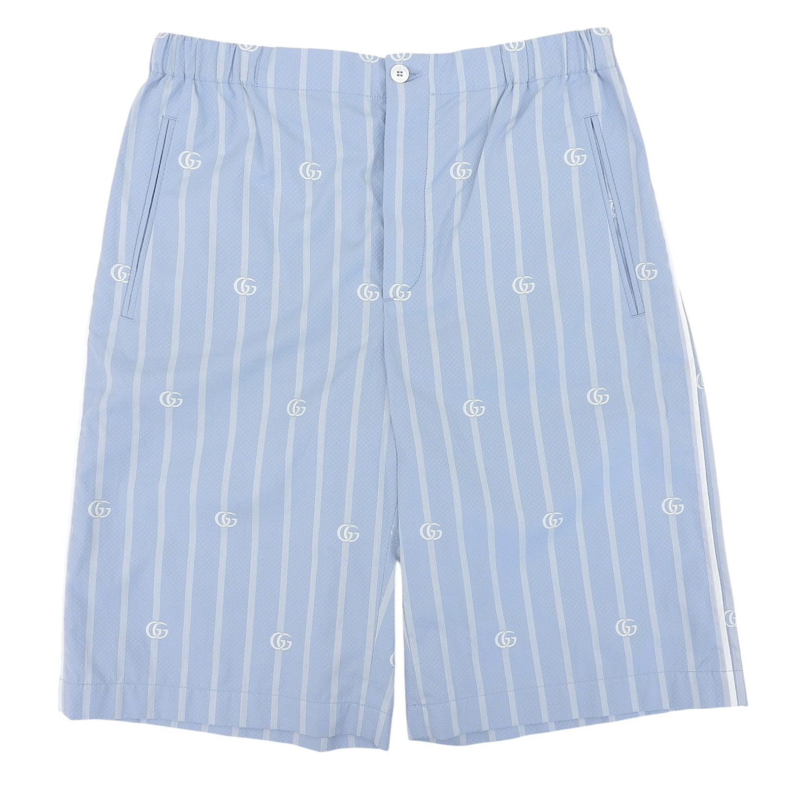 極美品 グッチ ショートパンツ ライトブルー メンズ 46 618597