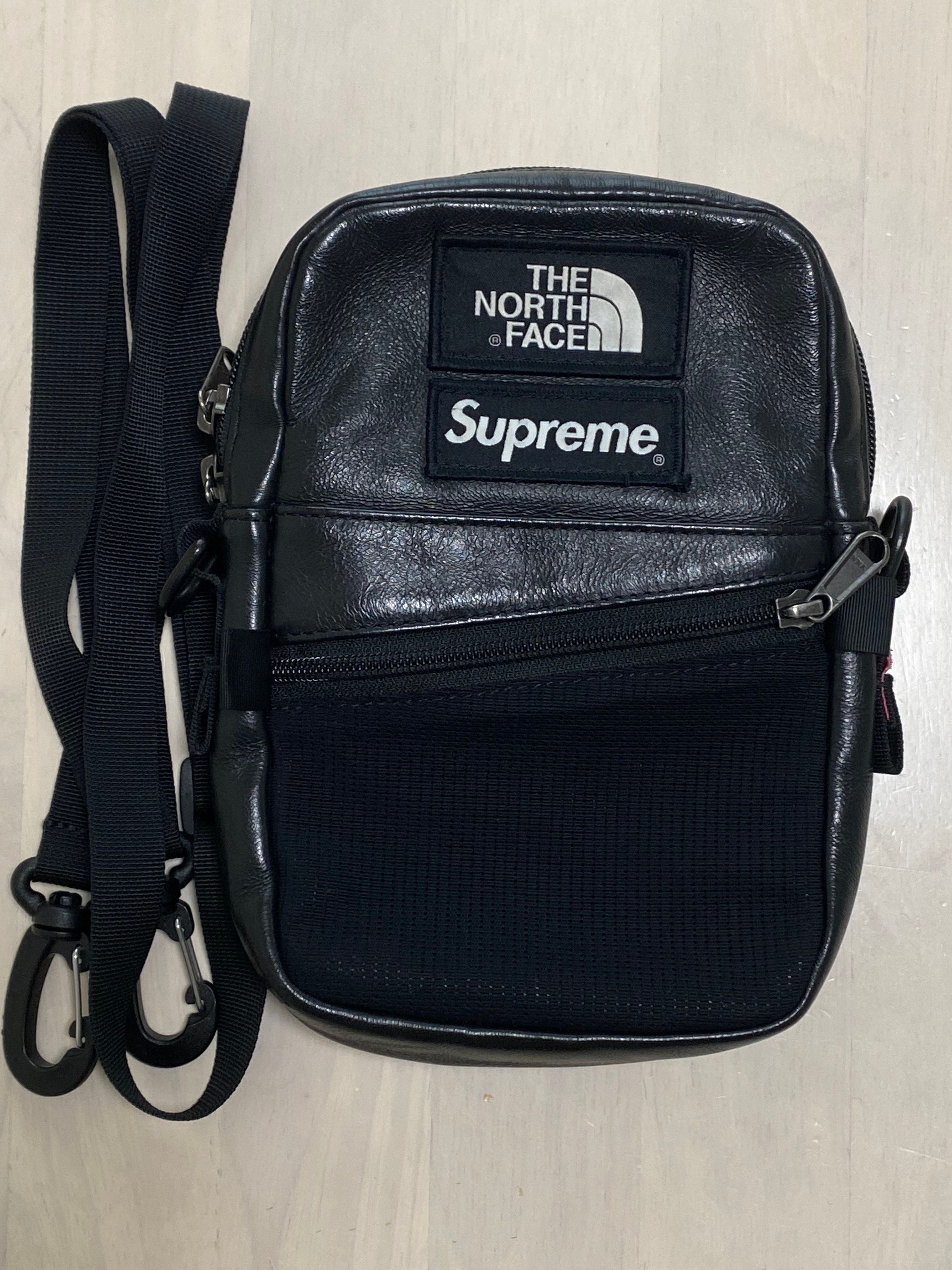Supreme x The North Face Leather Shoulder Bag "Black"