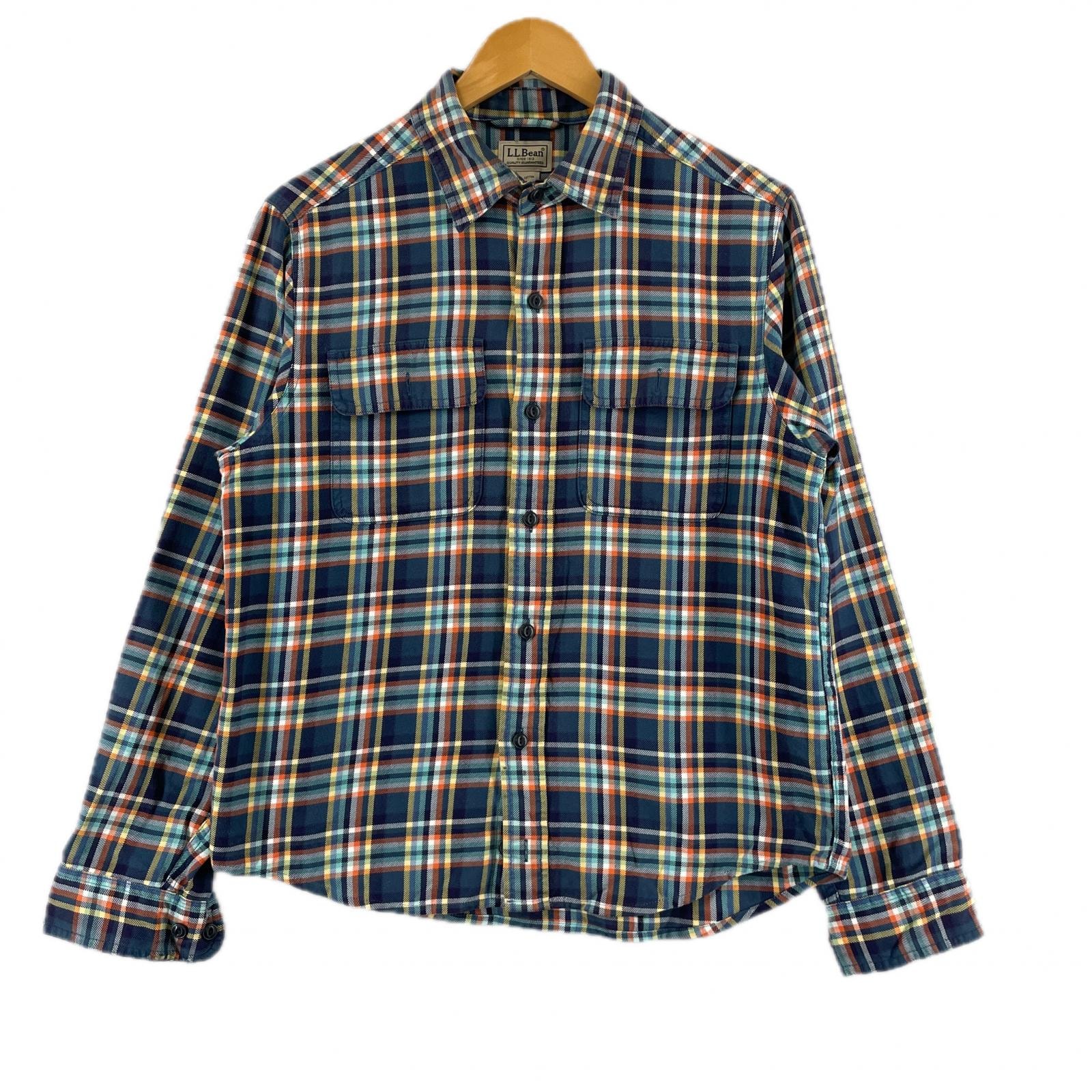 美品 L.L.Bean エルエルビーン タータンチェック 秋冬 AW 長袖シャツ コットン マルチカラー メンズ M【古着】【中古】