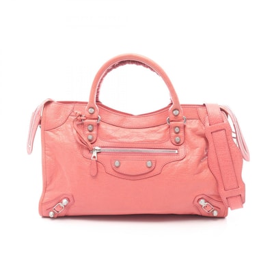 バレンシアガ BALENCIAGA ザ ジャイアントシティ 2WAY ハンドバッグ バッグ レザー レディース ピンク系 173084 【中古】