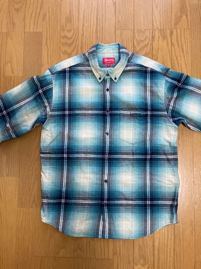 Supreme Shadow Plaid Flannel Shirt "Blue"