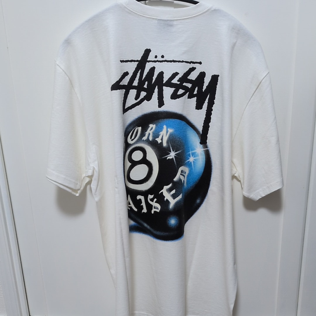 Stussy Born x Raised 8 Ball Tee "White"