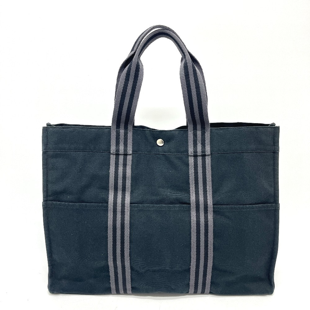 エルメス HERMES フールトゥGM カバン トートバッグ バッグ ハンドバッグ キャンバス ブラック