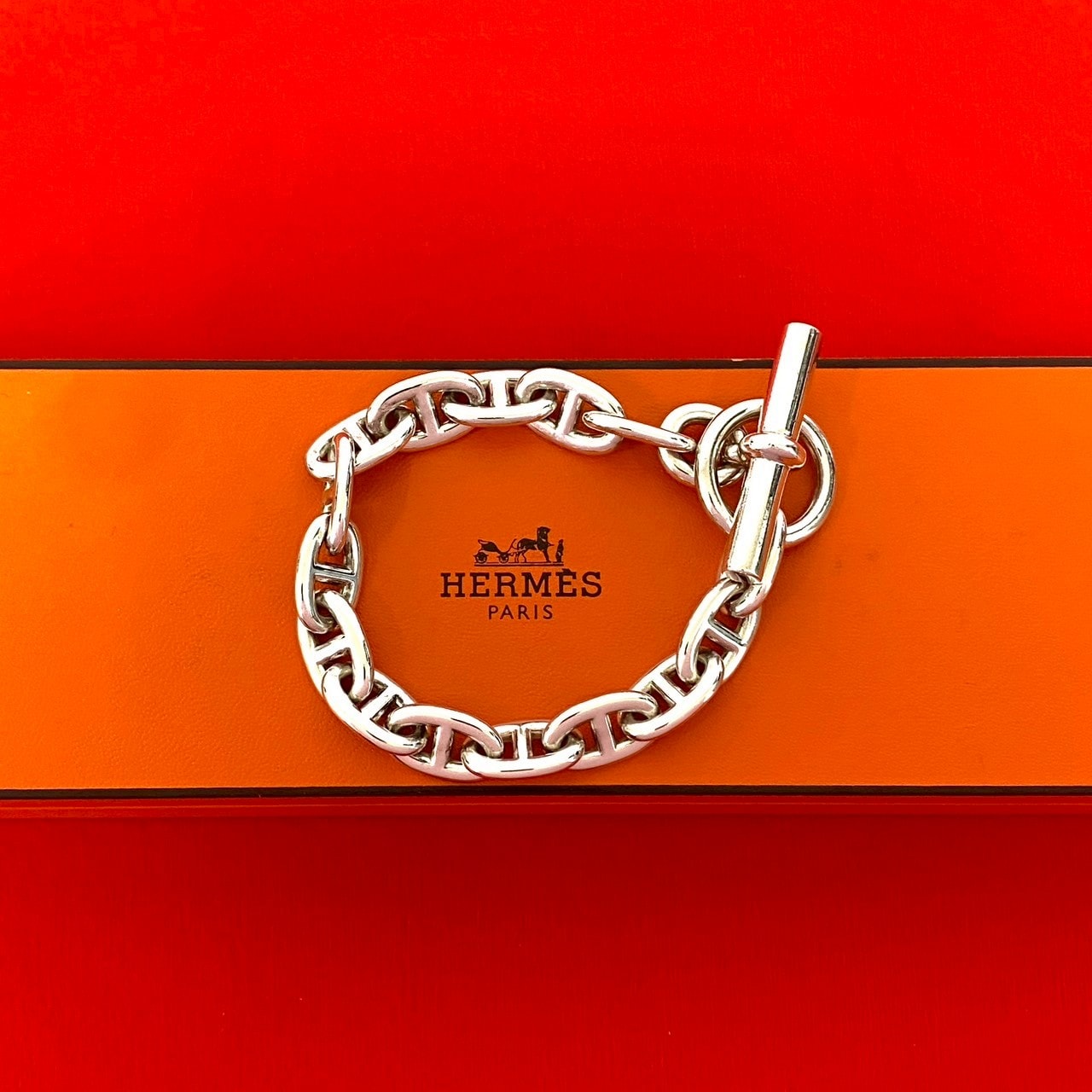 HERMES エルメス シェーヌダンクル MM 15コマ シルバー925 ブレスレット シルバー
70968