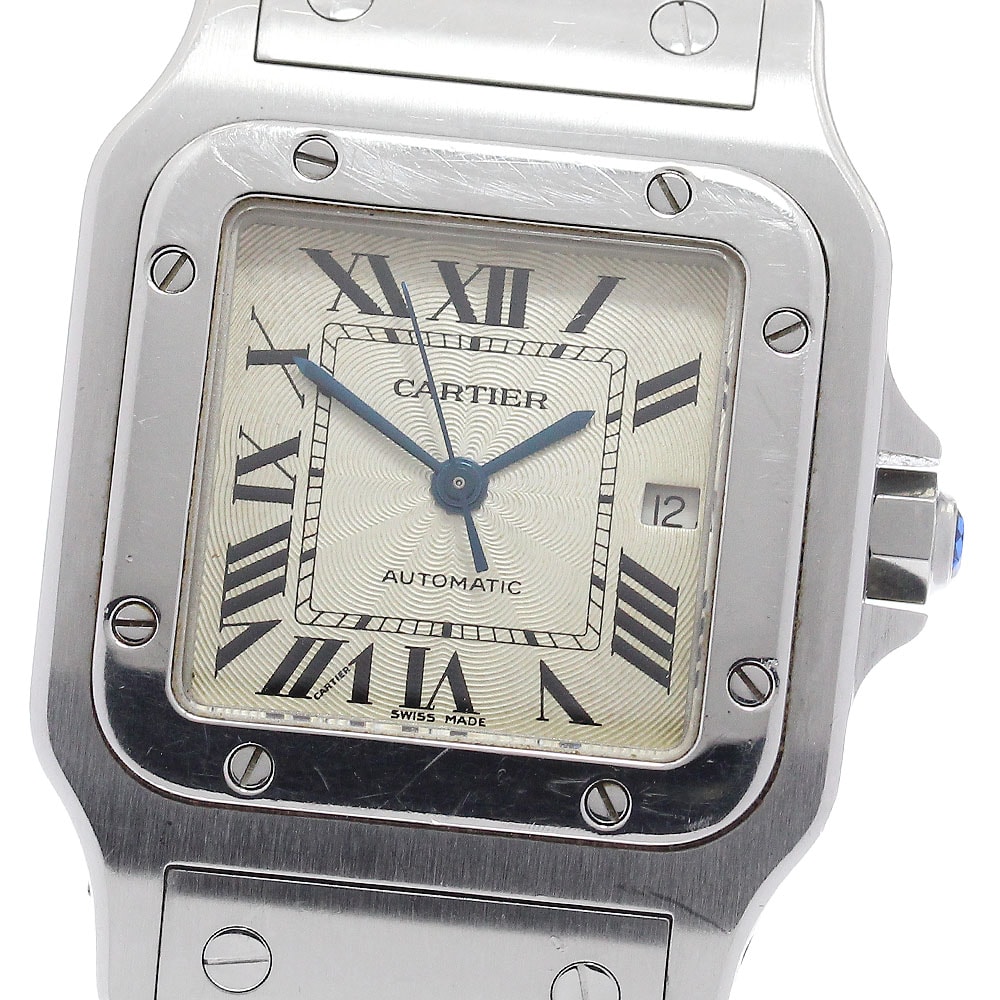 カルティエ サントスガルベLM デイト W20055D6 メンズ 【中古】